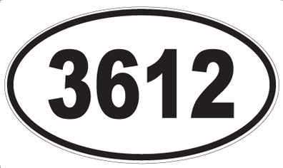3612 - Oval Sticker