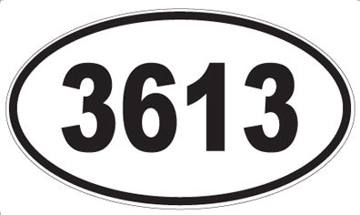 3613 - Oval Sticker