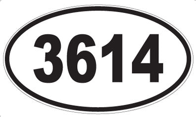 3614 - Oval Sticker