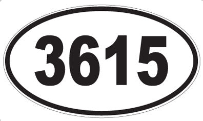 3615 - Oval Sticker