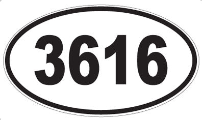 3616 - Oval Sticker