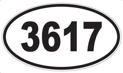 3617 - Oval Sticker