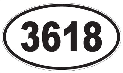3618 - Oval Sticker