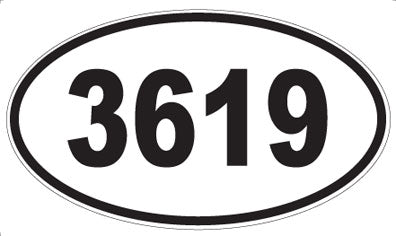 3619 - Oval Sticker