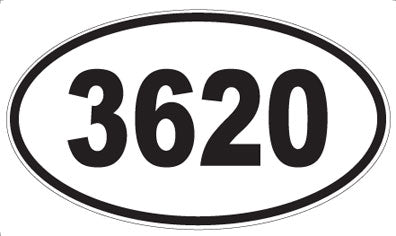 3620 - Oval Sticker
