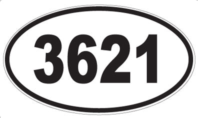 3621 - Oval Sticker
