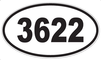 3622 - Oval Sticker