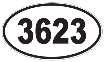 3623 - Oval Sticker