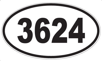 3624 - Oval Sticker