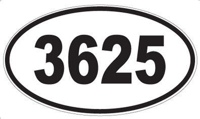 3625 - Oval Sticker