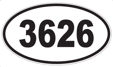 3626 - Oval Sticker