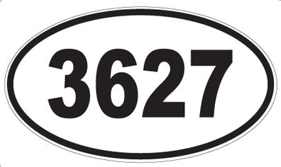 3627 - Oval Sticker