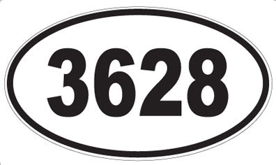3628 - Oval Sticker