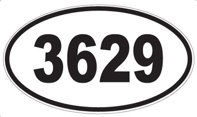 3629 - Oval Sticker