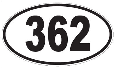 362 - Oval Sticker