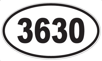 3630 - Oval Sticker