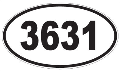 3631 - Oval Sticker