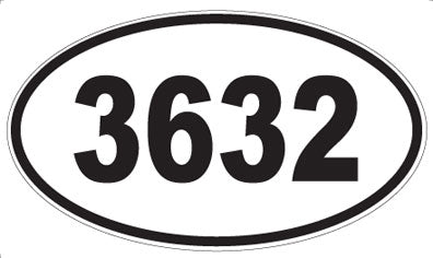 3632 - Oval Sticker