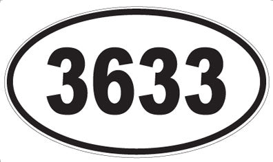 3633 - Oval Sticker