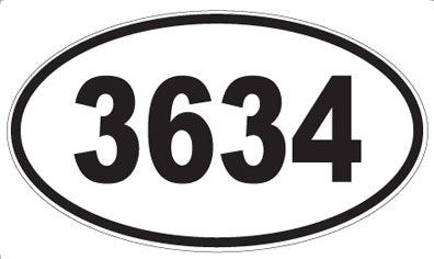 3634 - Oval Sticker