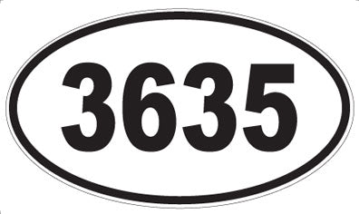 3635 - Oval Sticker