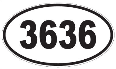 3636 - Oval Sticker