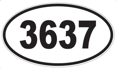 3637 - Oval Sticker
