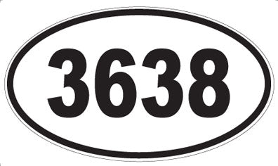 3638 - Oval Sticker