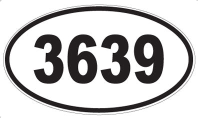 3639 - Oval Sticker