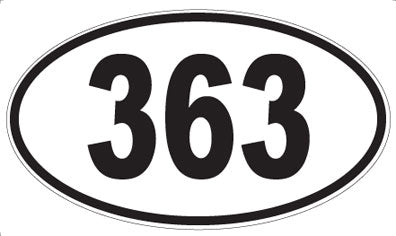 363 - Oval Sticker