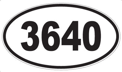 3640 - Oval Sticker
