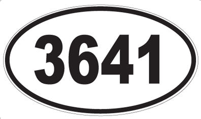 3641 - Oval Sticker