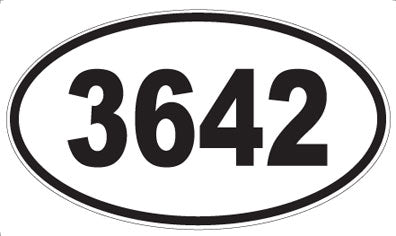 3642 - Oval Sticker