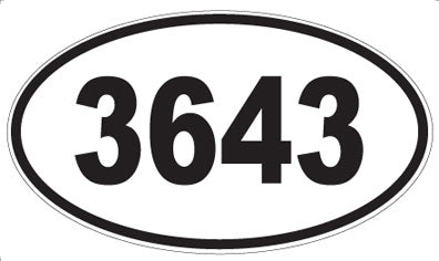 3643 - Oval Sticker