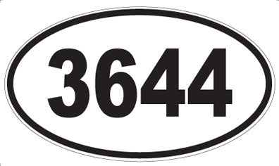 3644 - Oval Sticker