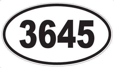 3645 - Oval Sticker