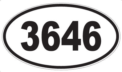 3646 - Oval Sticker