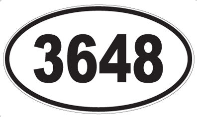 3648 - Oval Sticker