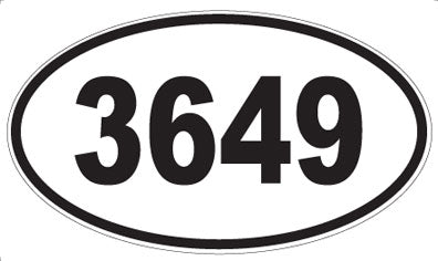 3649 - Oval Sticker