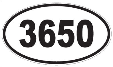 3650 - Oval Sticker