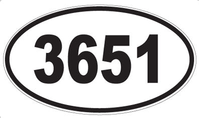 3651 - Oval Sticker