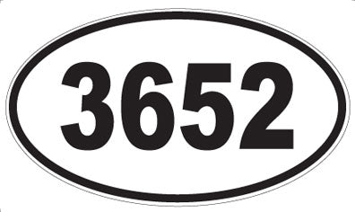 3652 - Oval Sticker