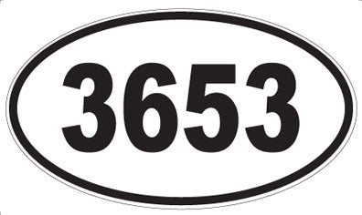 3653 - Oval Sticker