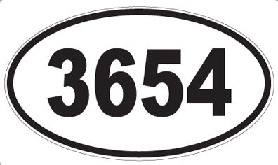 3654 - Oval Sticker