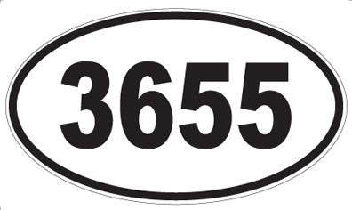 3655 - Oval Sticker