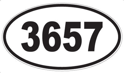 3657 - Oval Sticker