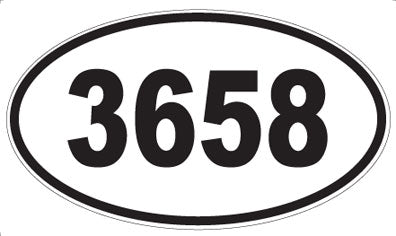 3658 - Oval Sticker