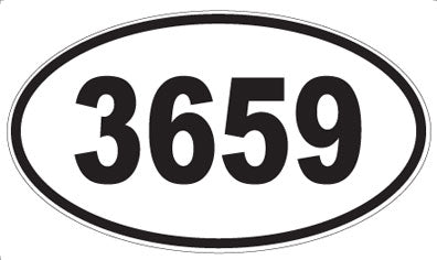 3659 - Oval Sticker