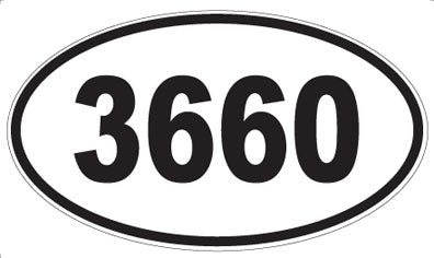 3660 - Oval Sticker
