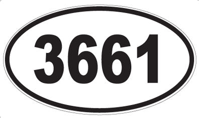 3661 - Oval Sticker